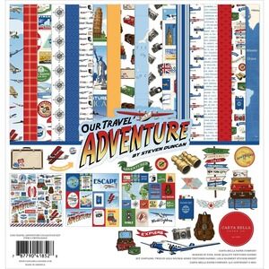 Carta Bella Our Travel Adventure Collection Kit  12"x12" Paper Stickers EchoPark